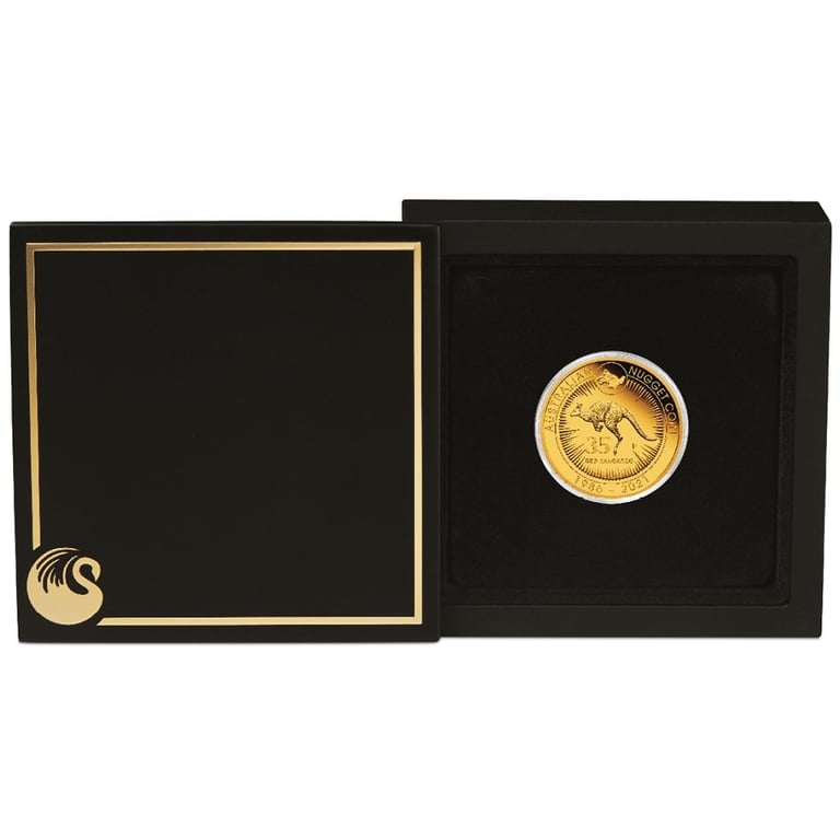 Gold Kangaroo - 1/4 oz - 35th Anniversary - PF - 2021 in the original coin case