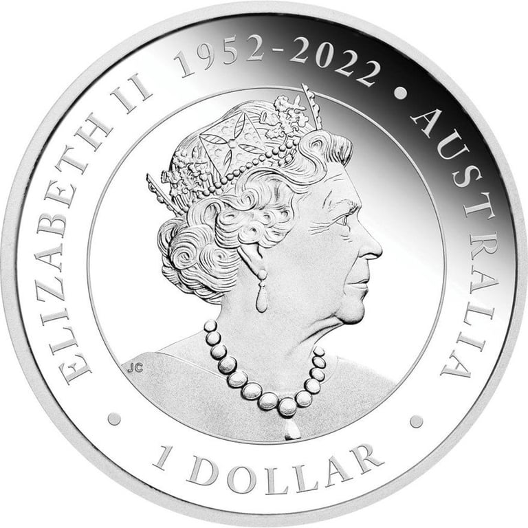 Back of the Silver Wedge Tailed Eagle 1 oz PF - High Relief 2023