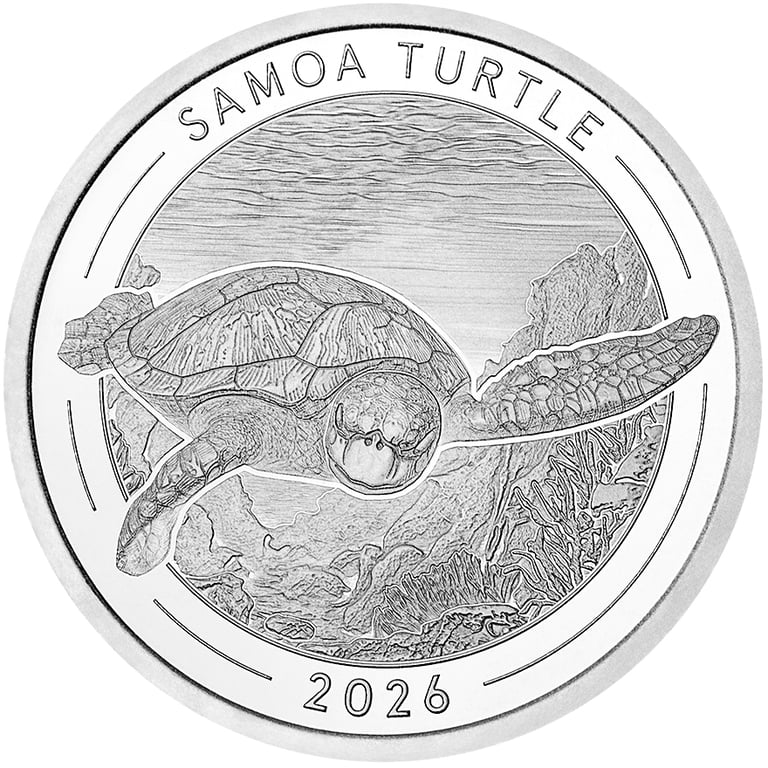 Front of Silver Samoa 1 oz - 2026