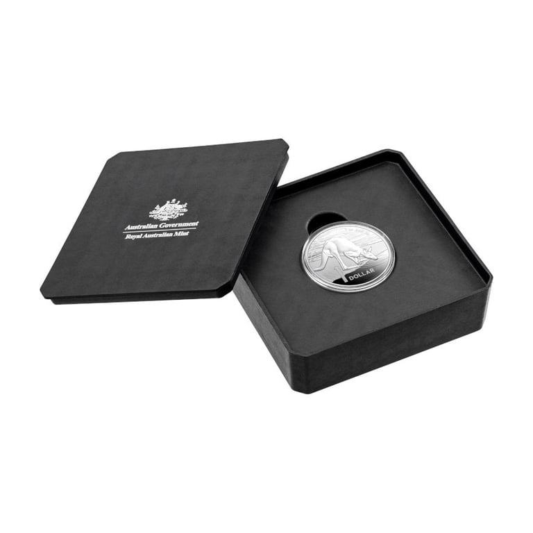 Silver Kangaroo - Desert Life 1 oz Proof - RAM 2024 in the original coin case