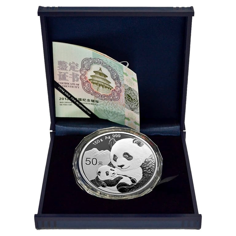 Silver China Panda 150 g PF - 2019 in the original coin case