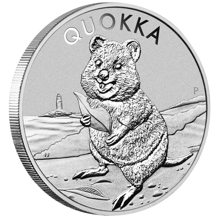 Side view of the Silver Quokka 1 oz - 2020