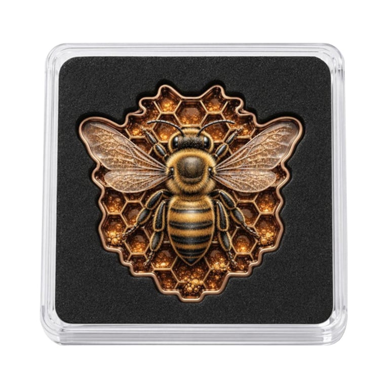 Fronf of Copper Honey Queen - Antique Finish in capsule