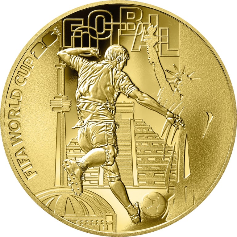 Front of Gold 2026 World Cup 1/4 oz Proof