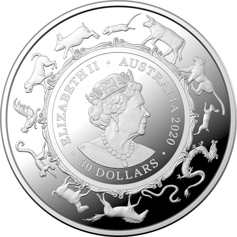 Back of the Silver Lunar Rat 1000 g PF - RAM 1st Edition