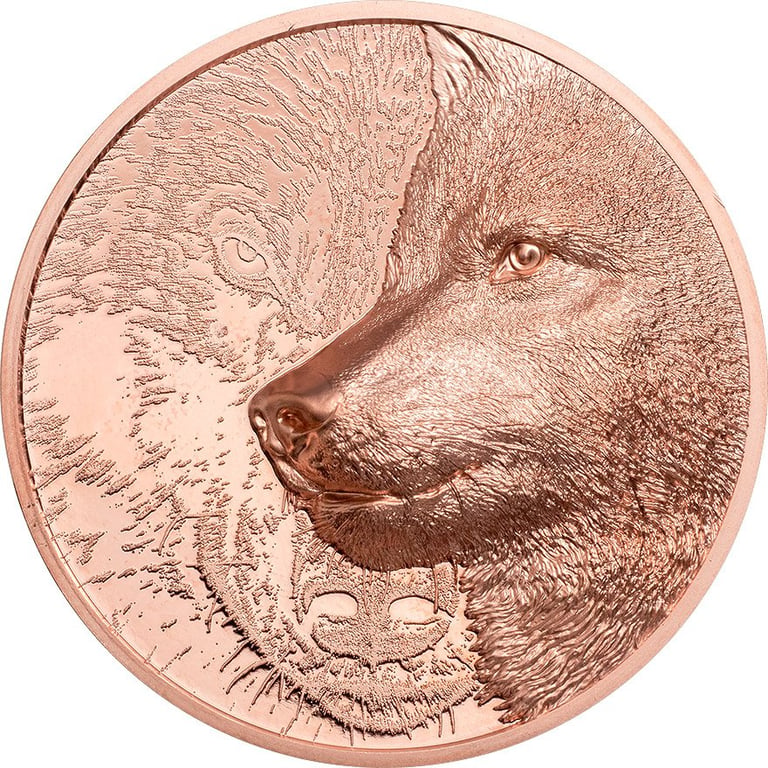 Front of the Copper Mystic Wolf 50g PF - High Relief 2021