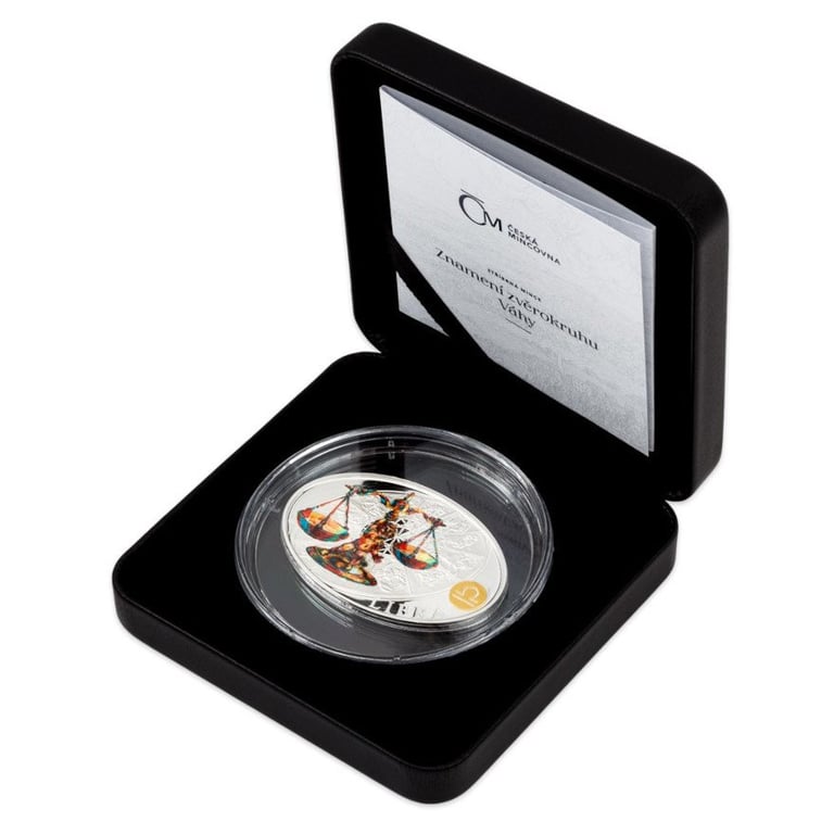 Silver Zodiac - Libra 1 oz PP in the original coin case