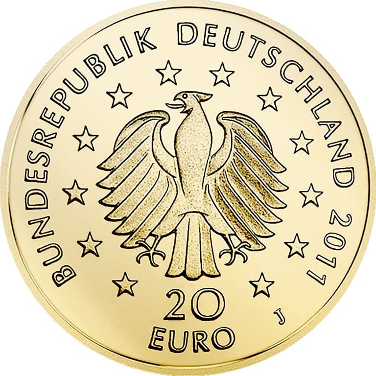 Front of the Gold Euro 1/8 oz - various years