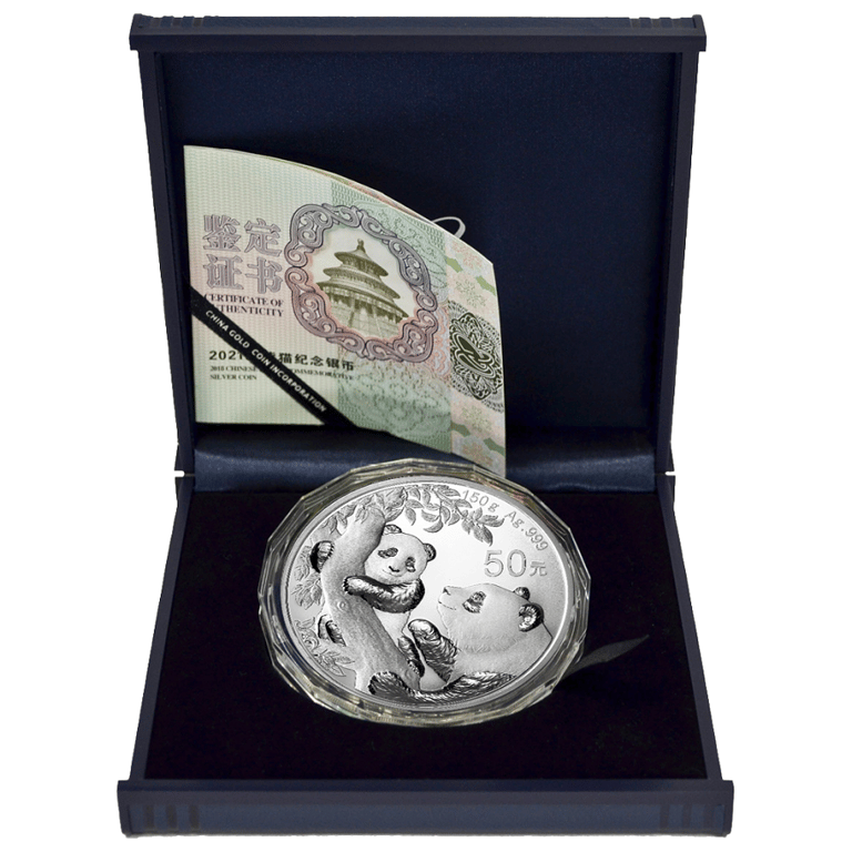 Silver Panda 150 g PF - 2021 in the original coin case