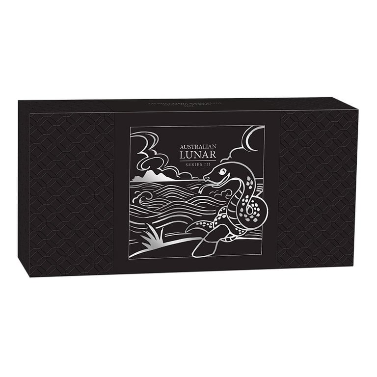 Original coin case of the Silver Lunar III 3 Coin Set PF - Snake 2025