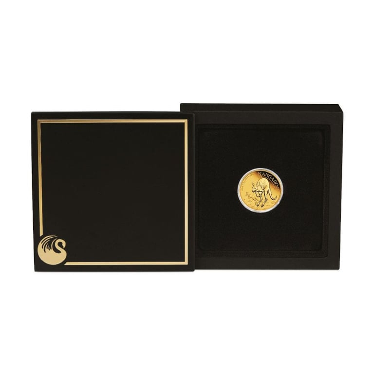 Gold Kangaroo 1/4 oz PF - 2022 in the original coin case