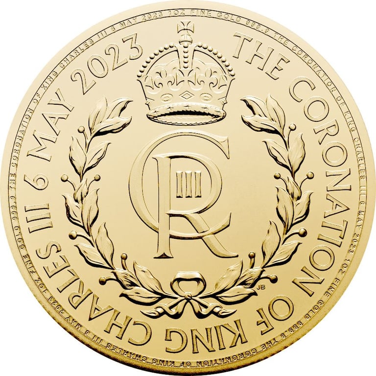 Front of the Gold King Charles III - Krönung 1 oz - The Royal Mint 2023