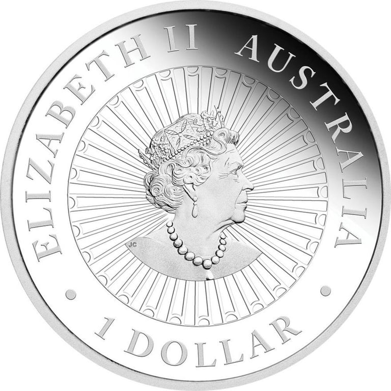 Back of the Silver Lepidolite Coin - Great Southern Land 1 oz PF