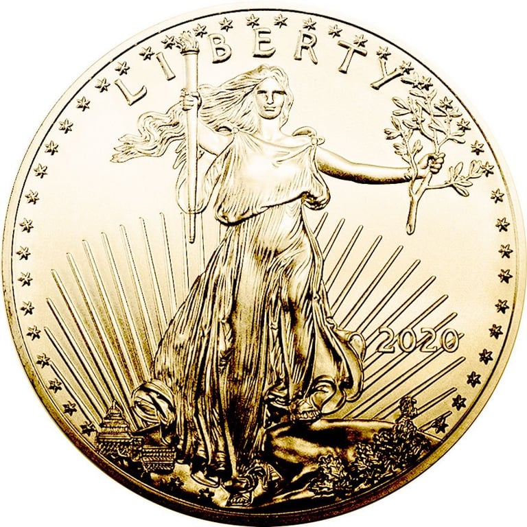 Front of the Gold American Eagle 1 oz