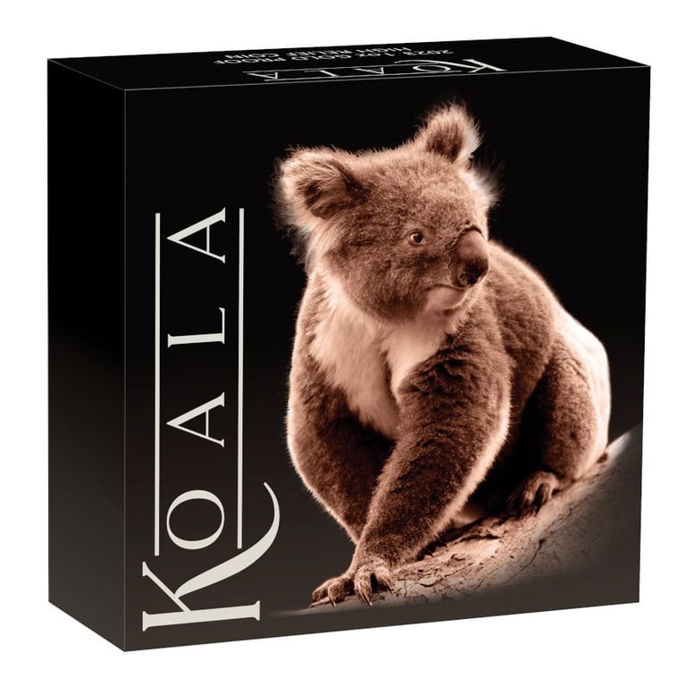 Original coin case of the Gold Koala 1 oz PF - High Relief 2023