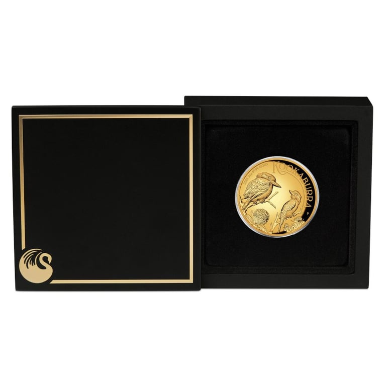 Gold Kookaburra 2 oz PF - High Relief 2023 in the original coin case