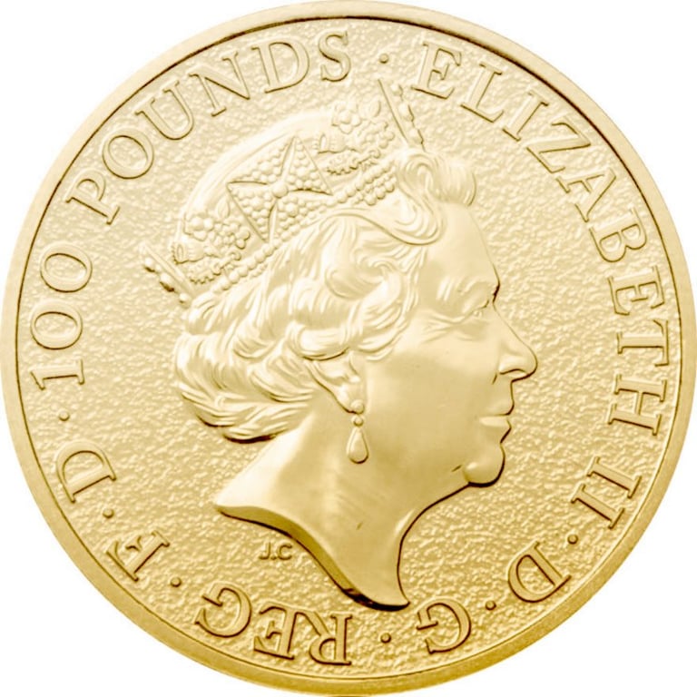 Back of the Gold The Griffin 1 oz - The Queen's Beasts 2017