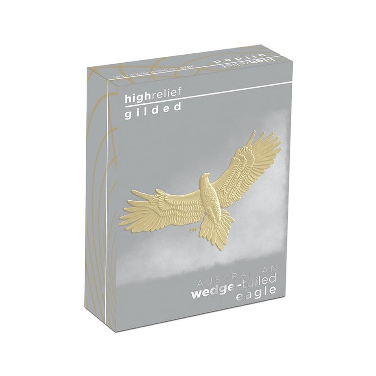 Original coin case of the Silver Wedge Tailed Eagle 1 oz PF - High Relief 2024