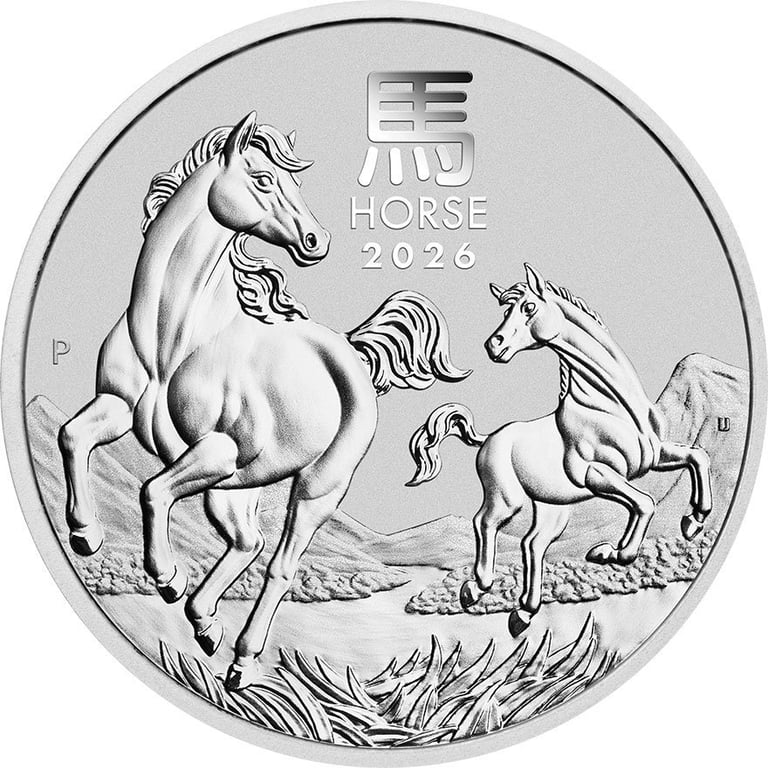 Front of the Silver Lunar III 1000 g - Horse 2026