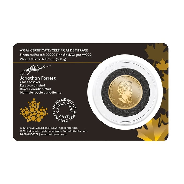 Gold Wolf 1/10 – Call of the Wild Serie 2015 in the original coin case
