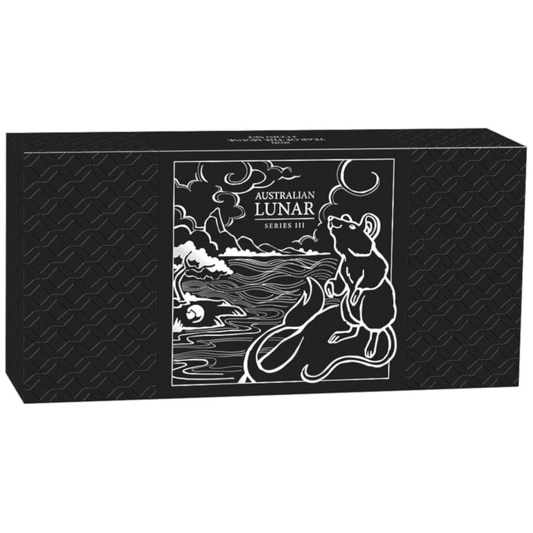 Original coin case of the Silver Lunar III 3 Coin Set Mouse PF - 2020
