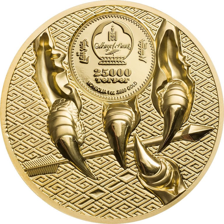 Back of the Gold Majestic Eagle 1 oz PF - High Relief 2020