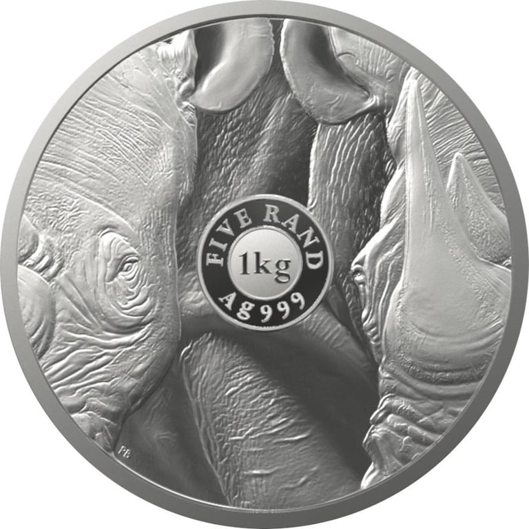 Back of the Silver Rhino 1000 g - Big Five Series II - 2022