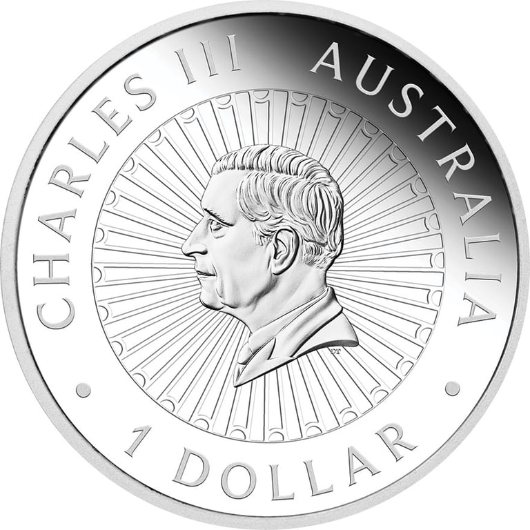 Back of Silver Great Southern Land 1 oz PF - Nocturnal Opal