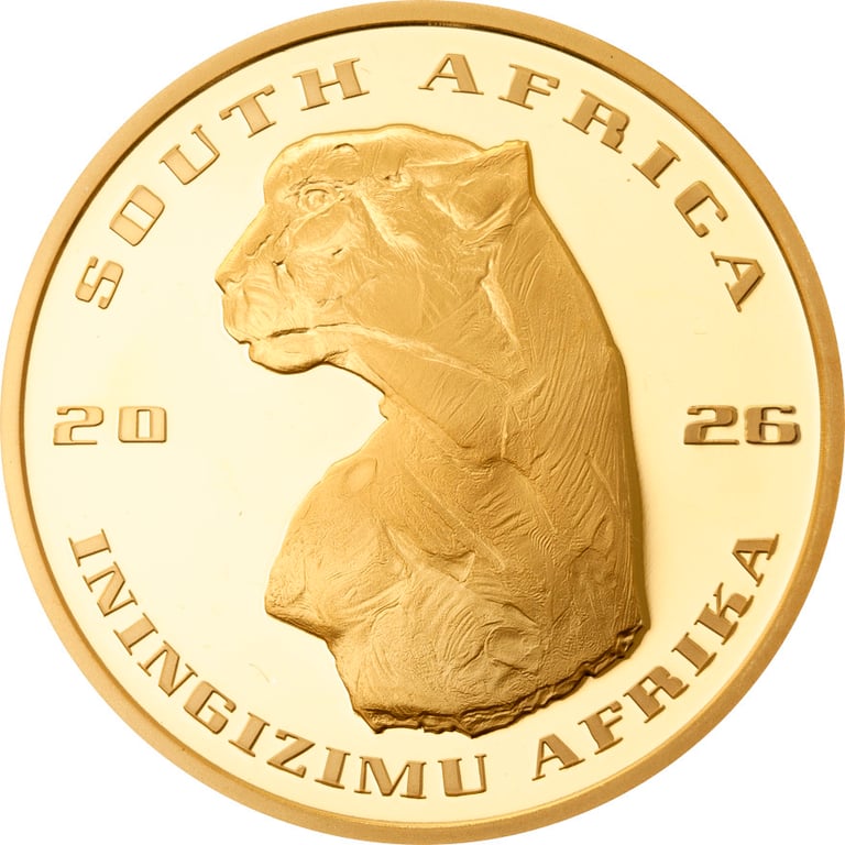 Back of Gold Cheetah 2 oz Proof - The African Range - High Relief 2026