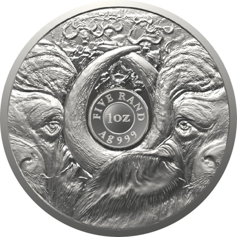 Back of the Silver Buffalo 1 oz - Big Five Series II - 2023