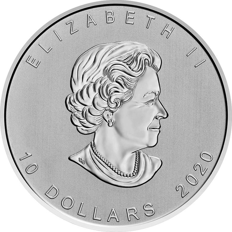 Back of the Silver Canada Goose 2 oz - 2020