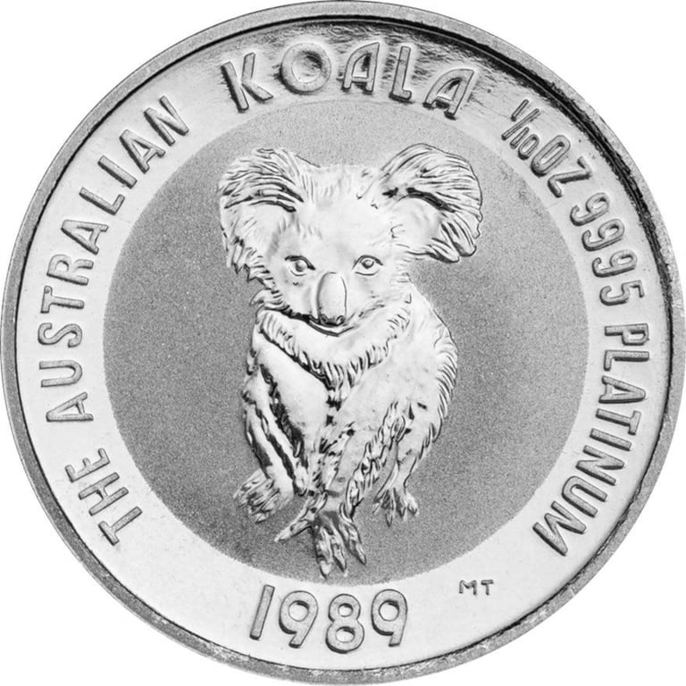 Front of the Platinum Koala 1/10 oz