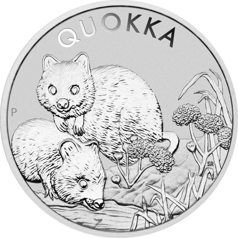 Front of the Silver Quokka 1 oz - 2022