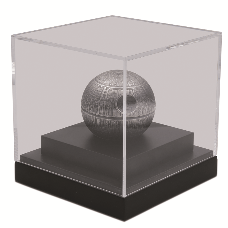 Presenter of the Silver STAR WARS 1 kg - Death Star 3D Round Coin - Antique Finish 2021