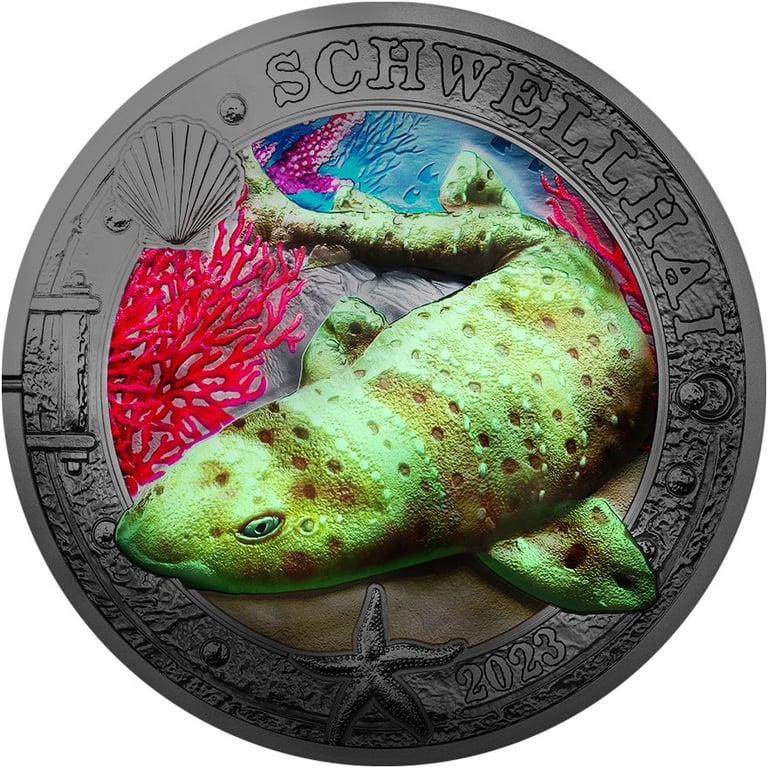 Front of the CuNi Luminous marine worlds “Schwellhai” 3 EUR UN - 2023