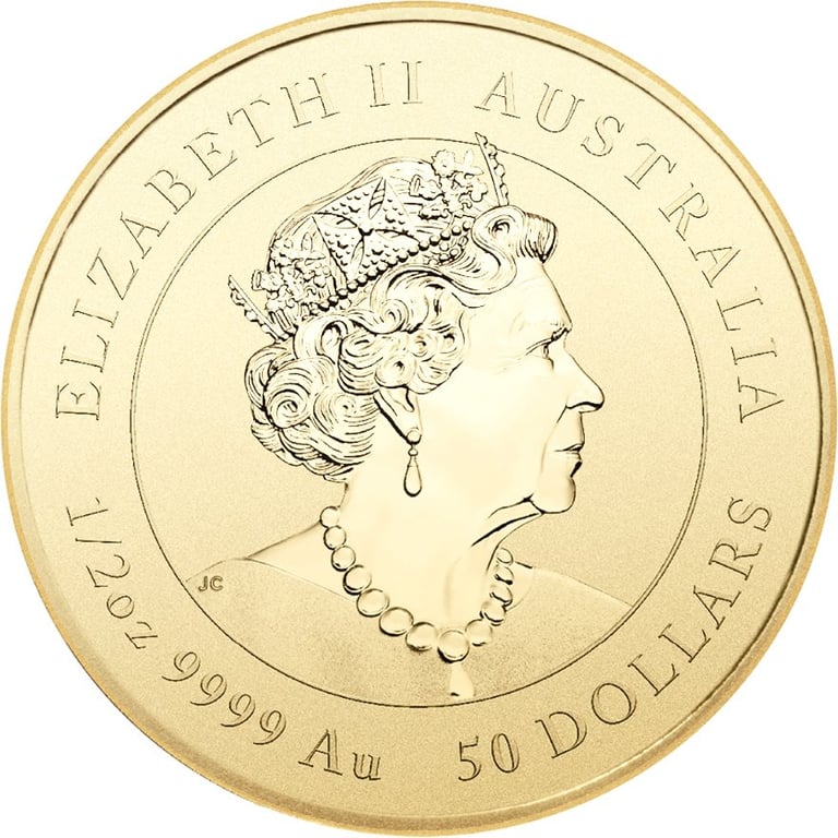 Back of the Gold Lunar III 1/2 oz - Ox 2021