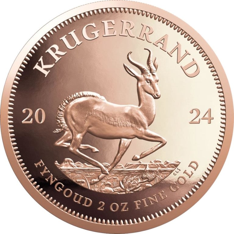 Front of the Gold Krugerrand 2 oz PF - 2024