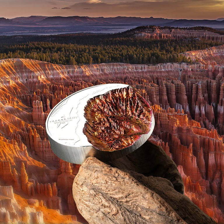 Mood shot of Silver Topography Bryce Canyon 5 oz PF - Ultra High Relief 2026
