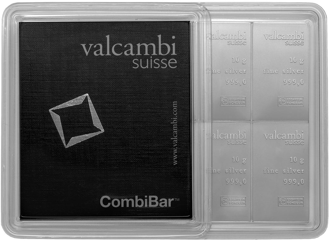 Front of the Silver CombiBar® 10 x 10 g