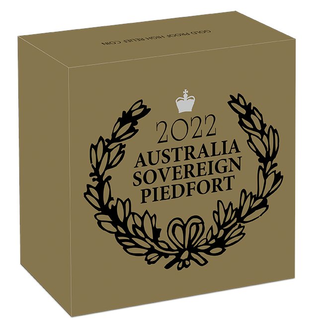 Original coin case of the Gold Double Sovereign - 70th Platinum Anniversary - PF - High Relief 2022