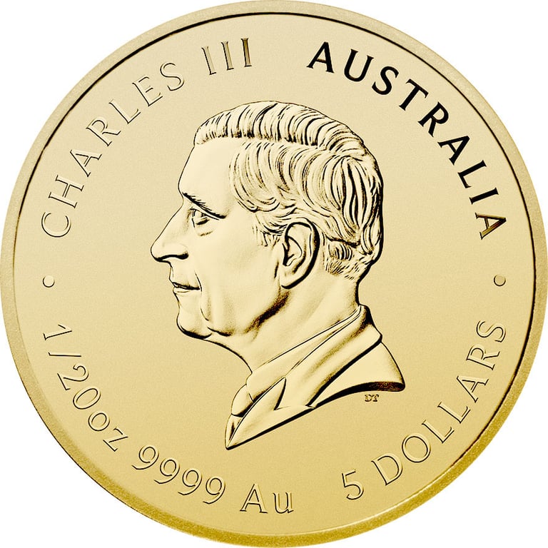 Back of Gold Lunar III 1/20 oz - Goat 2027