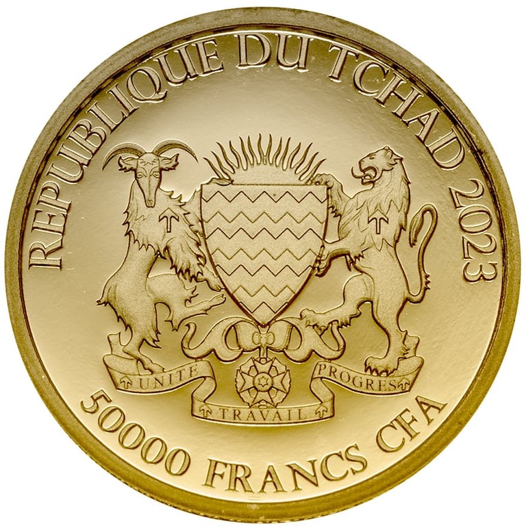Back of the Gold Bull & Bear 1/10 oz - 2023