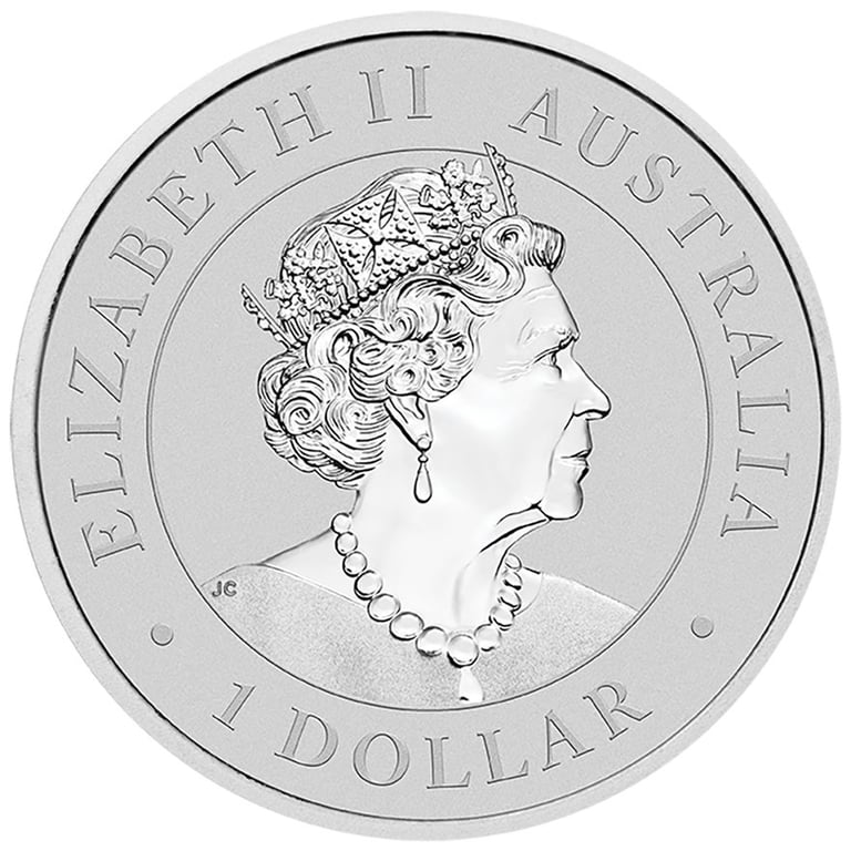 Back of the Silver Super Pit Australia 1 oz - various years