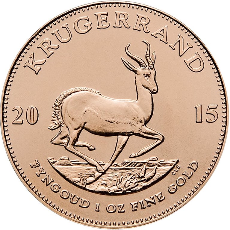 Back of the Gold Krugerrand 1 oz