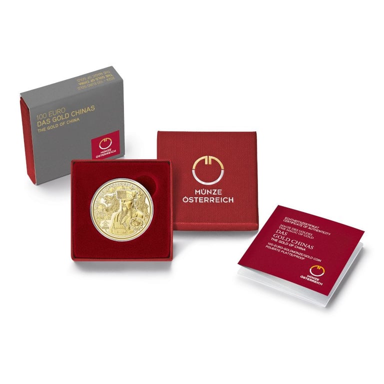 Gold Magic of Gold 1/2 oz PP - The Gold of China in the original coin case