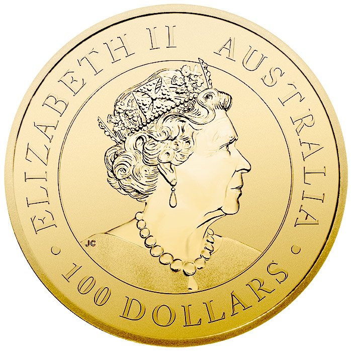 Back of the Gold Australian Nugget 1 oz - Golden Eagle 2021