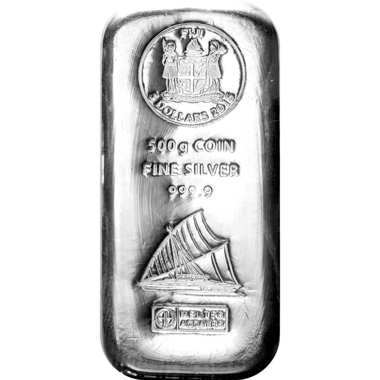 Front of the Silver coin bars 500 g