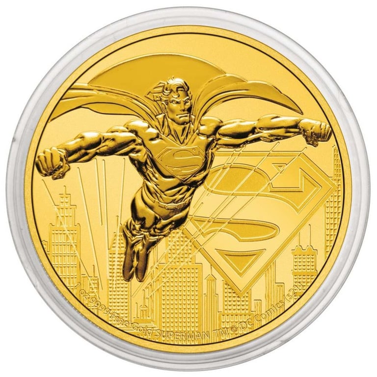 Gold Superman 1 oz - 2021 in the original coin case