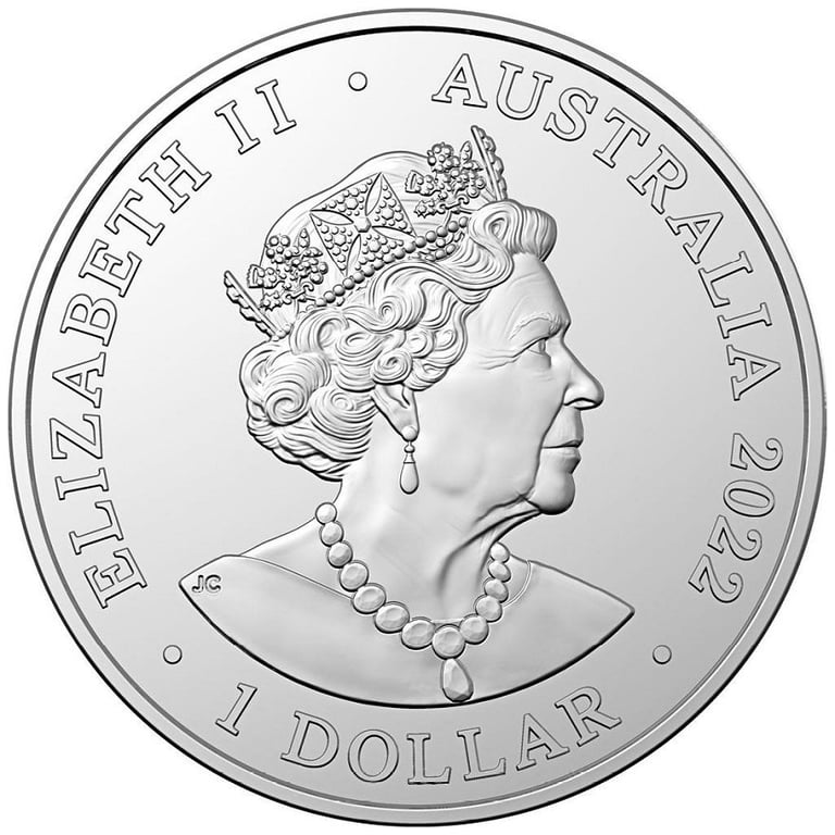 Back of the Silver Australia Zoo 1 oz - Elephant