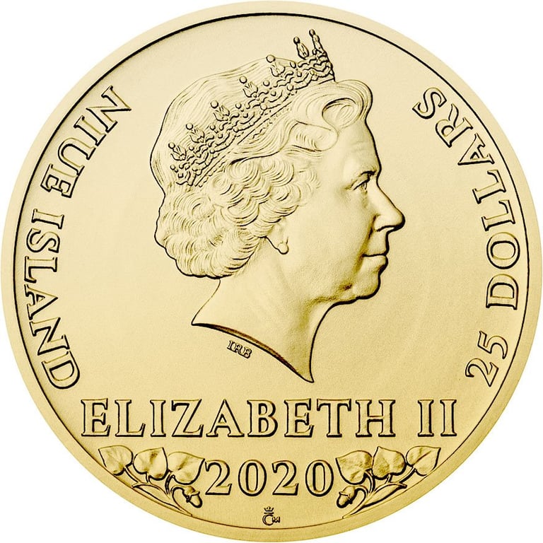 Back of the Gold Czech Lion 1/2 oz - 2020